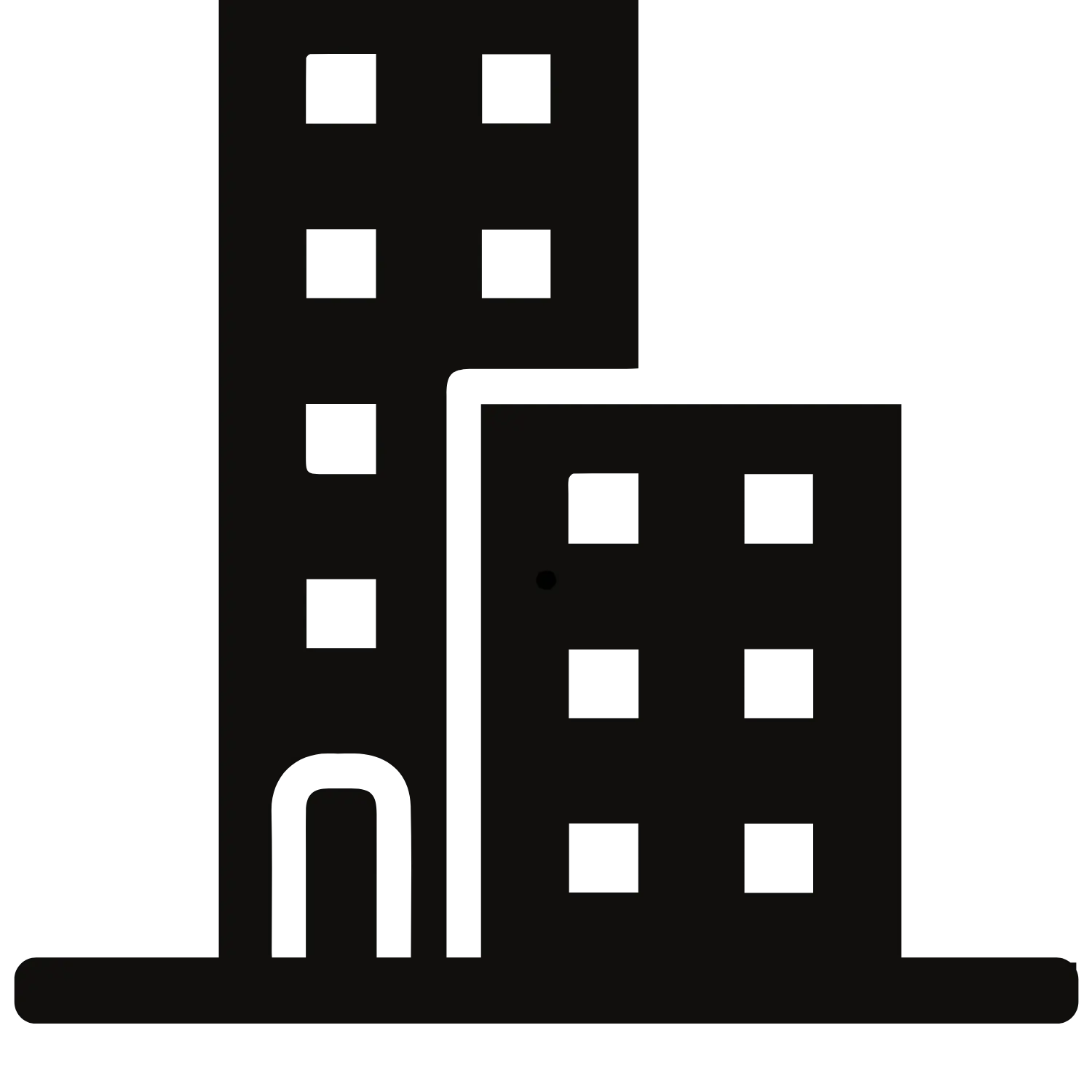 Two buildings icon
